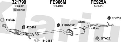 Klarius 361738U - Система випуску ОГ autocars.com.ua