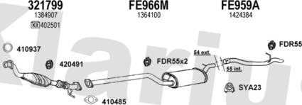 Klarius 361739U - Система випуску ОГ autocars.com.ua