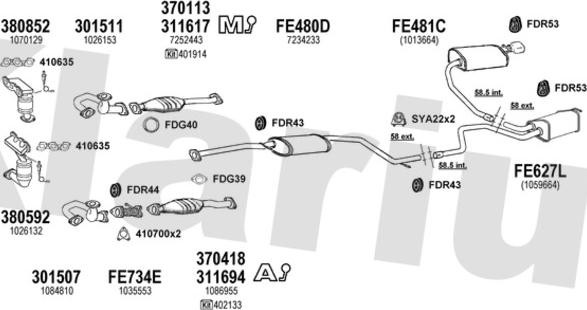 Klarius 361874U - Система випуску ОГ autocars.com.ua