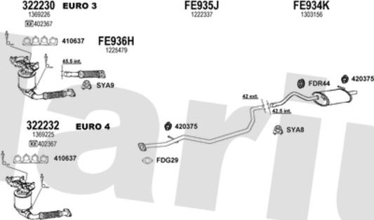 Klarius 361934U - Система випуску ОГ autocars.com.ua