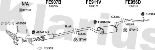 Klarius 361937U - Система випуску ОГ autocars.com.ua