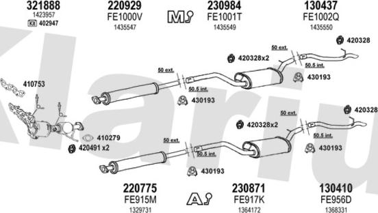 Klarius 361938E - Система випуску ОГ autocars.com.ua