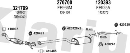 Klarius 362110E - Система випуску ОГ autocars.com.ua