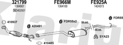 Klarius 362110U - Система випуску ОГ autocars.com.ua