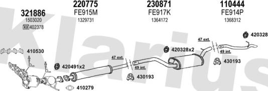 Klarius 362130E - Система випуску ОГ autocars.com.ua