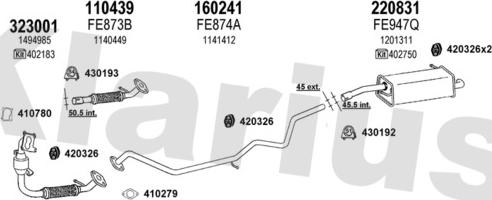 Klarius 362139E - Система випуску ОГ autocars.com.ua