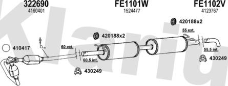 Klarius 362142E - Система випуску ОГ autocars.com.ua