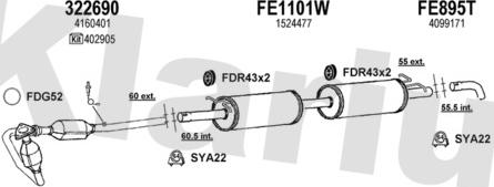 Klarius 362142U - Система випуску ОГ autocars.com.ua