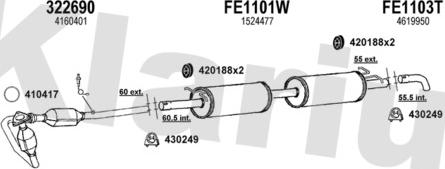 Klarius 362143E - Система випуску ОГ autocars.com.ua