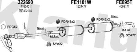 Klarius 362143U - Система випуску ОГ autocars.com.ua