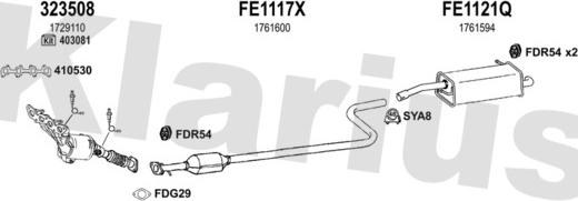 Klarius 362171U - Система випуску ОГ autocars.com.ua