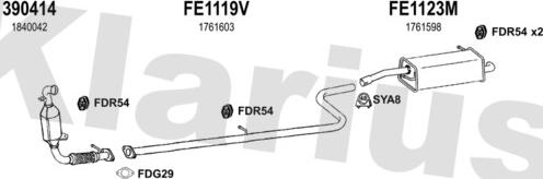 Klarius 362173U - Система випуску ОГ autocars.com.ua