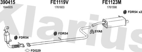 Klarius 362175U - Система випуску ОГ autocars.com.ua