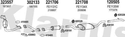 Klarius 362183E - Система випуску ОГ autocars.com.ua