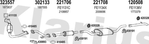Klarius 362184E - Система випуску ОГ autocars.com.ua
