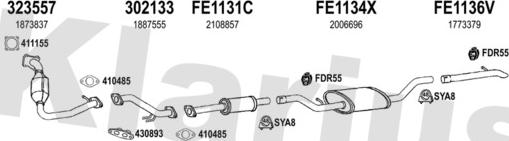 Klarius 362184U - Система випуску ОГ autocars.com.ua