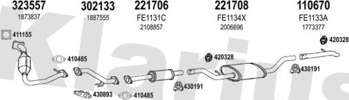 Klarius 362185E - Система випуску ОГ autocars.com.ua