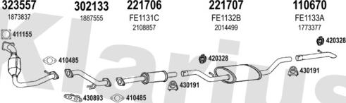 Klarius 362186E - Система выпуска ОГ avtokuzovplus.com.ua