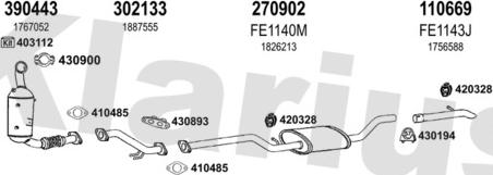 Klarius 362203E - Система випуску ОГ autocars.com.ua