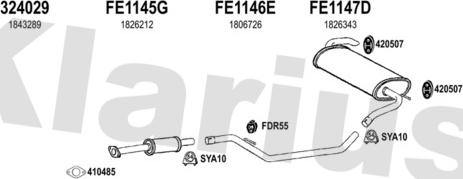 Klarius 362212U - Система випуску ОГ autocars.com.ua