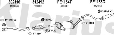 Klarius 362221U - Система випуску ОГ autocars.com.ua