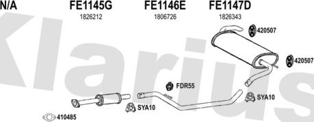 Klarius 362225U - Система випуску ОГ autocars.com.ua