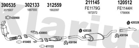 Klarius 362241E - Система випуску ОГ autocars.com.ua