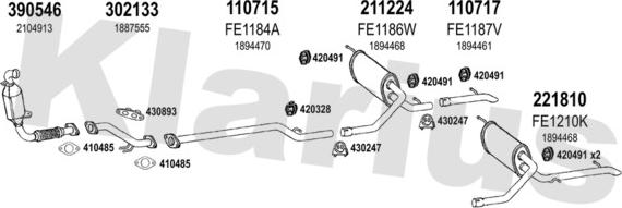 Klarius 362253E - Система випуску ОГ autocars.com.ua