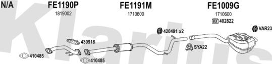 Klarius 362258U - Система випуску ОГ autocars.com.ua