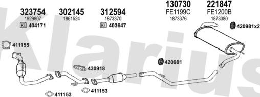 Klarius 362267E - Система випуску ОГ autocars.com.ua