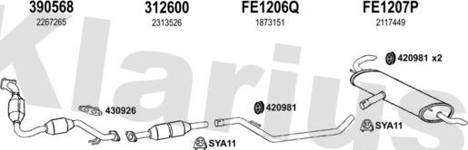 Klarius 362276U - Система выпуска ОГ avtokuzovplus.com.ua