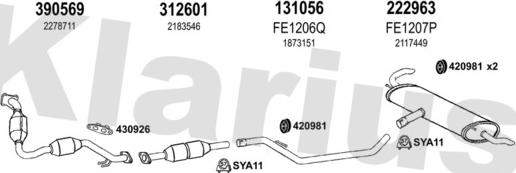 Klarius 362277E - Система выпуска ОГ avtokuzovplus.com.ua