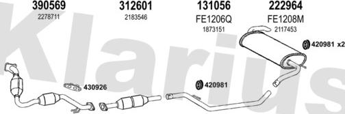 Klarius 362279E - Система випуску ОГ autocars.com.ua