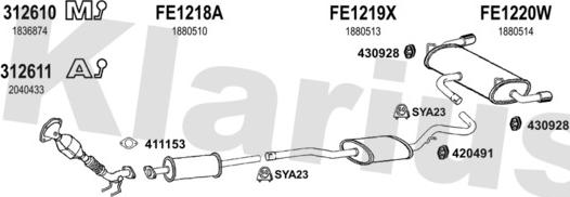 Klarius 362291U - Система випуску ОГ autocars.com.ua