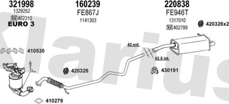 Klarius 362296E - Система випуску ОГ autocars.com.ua