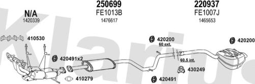 Klarius 362310E - Система випуску ОГ autocars.com.ua