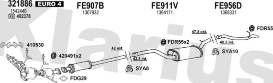Klarius 362317U - Система випуску ОГ autocars.com.ua