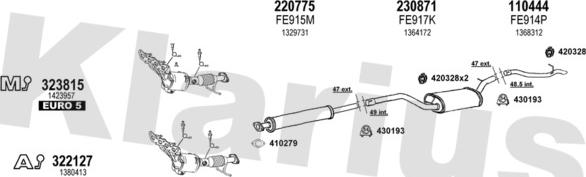 Klarius 362343E - Система випуску ОГ autocars.com.ua