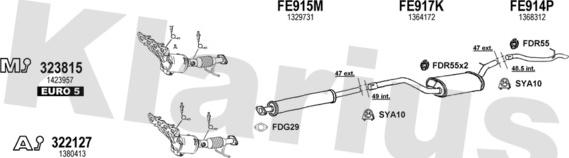 Klarius 362343U - Система випуску ОГ autocars.com.ua