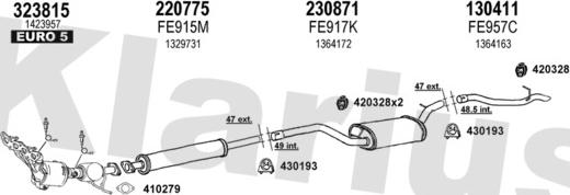 Klarius 362346E - Система випуску ОГ autocars.com.ua