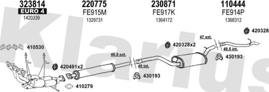 Klarius 362350E - Система випуску ОГ autocars.com.ua