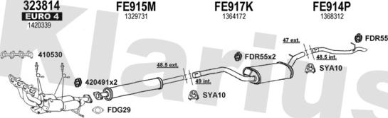 Klarius 362350U - Система випуску ОГ autocars.com.ua