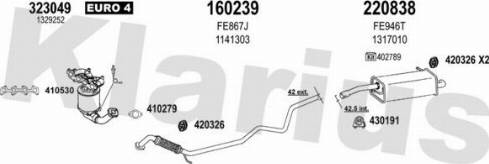 Klarius 362366E - Система випуску ОГ autocars.com.ua