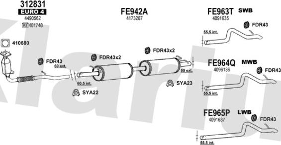Klarius 362381U - Система випуску ОГ autocars.com.ua