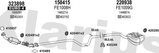 Klarius 362395E - Система випуску ОГ autocars.com.ua