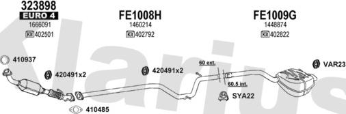 Klarius 362395U - Система випуску ОГ autocars.com.ua