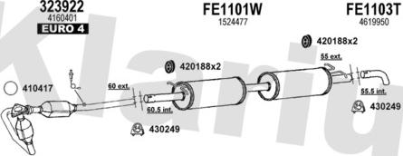 Klarius 362423E - Система випуску ОГ autocars.com.ua