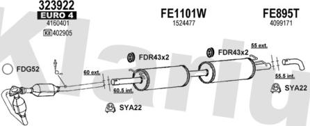 Klarius 362423U - Система випуску ОГ autocars.com.ua