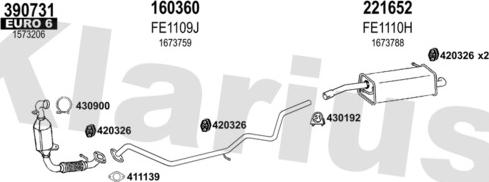 Klarius 362424E - Система випуску ОГ autocars.com.ua