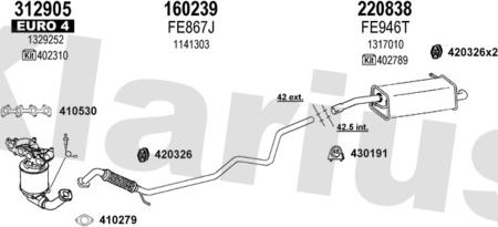 Klarius 362438E - Система випуску ОГ autocars.com.ua